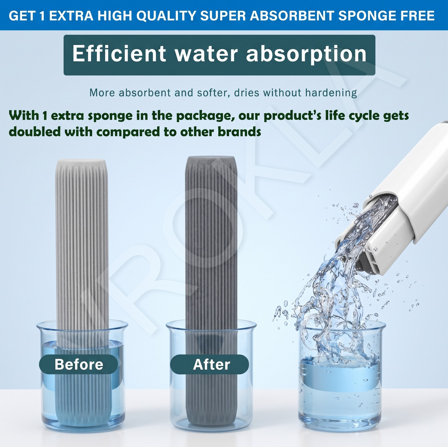 Self-Squeeze Mini Mop (+ Free Sponge)
