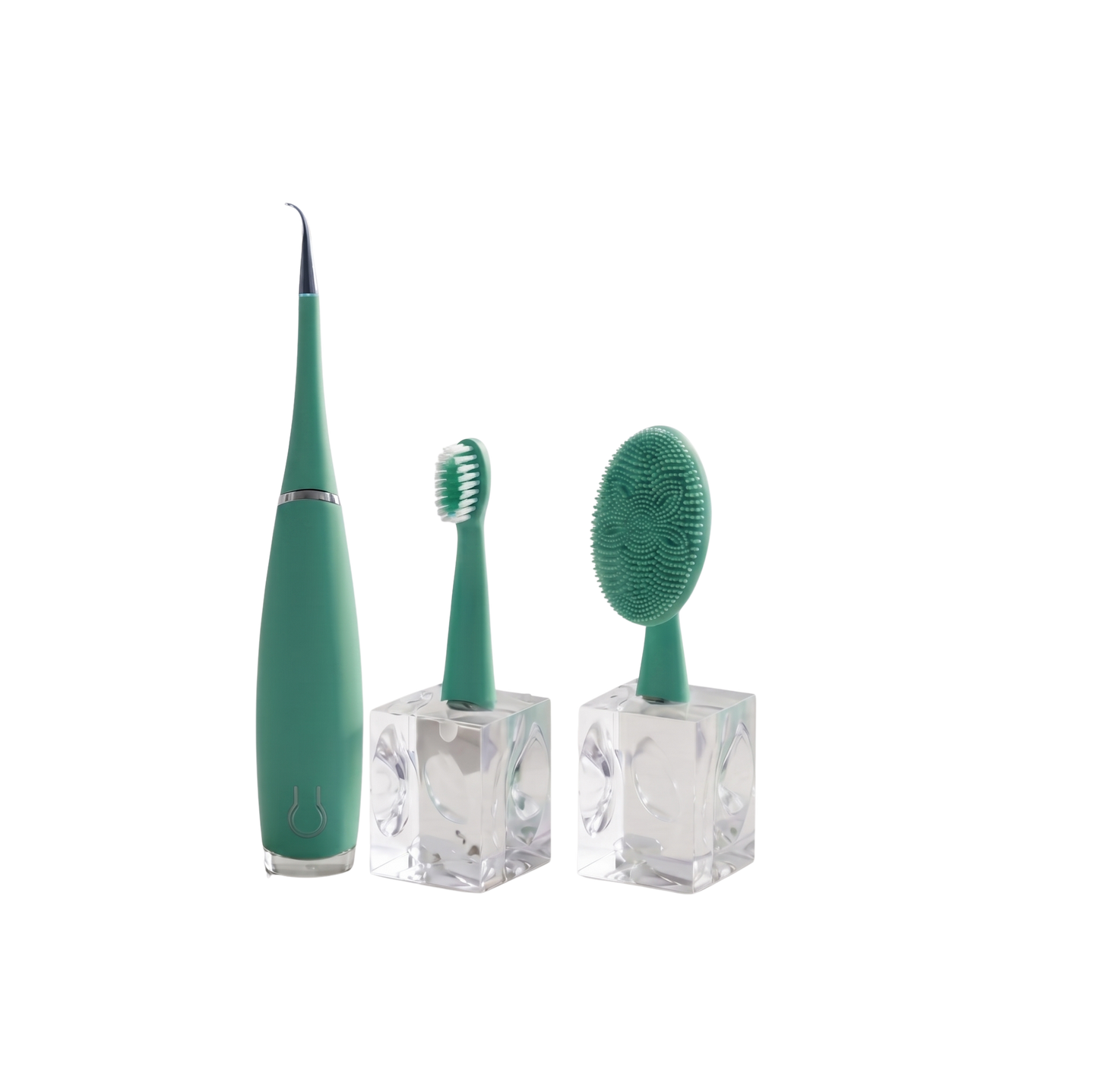 3 in 1 Dental And Face Cleaner & Scrubber Electric Toothbrush (Green)