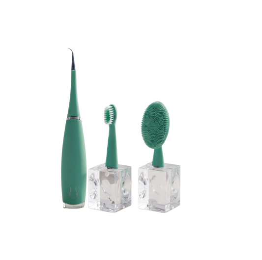 3 in 1 Dental And Face Cleaner & Scrubber Electric Toothbrush (Green)