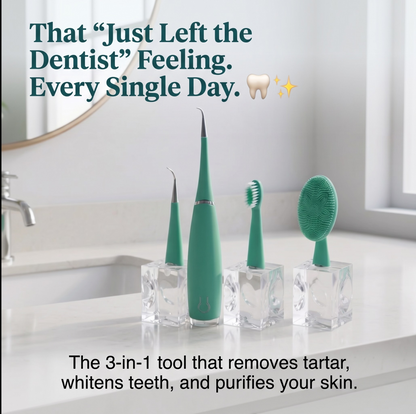 3 in 1 Dental And Face Cleaner & Scrubber Electric Toothbrush (Green)